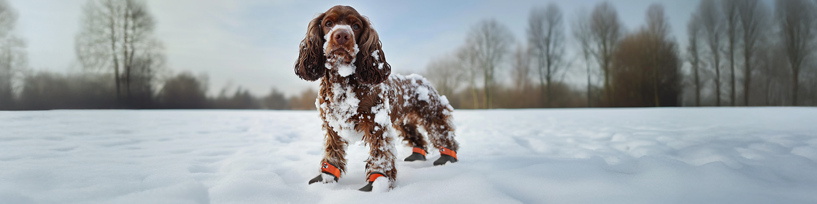 Custom made winter dog shoe