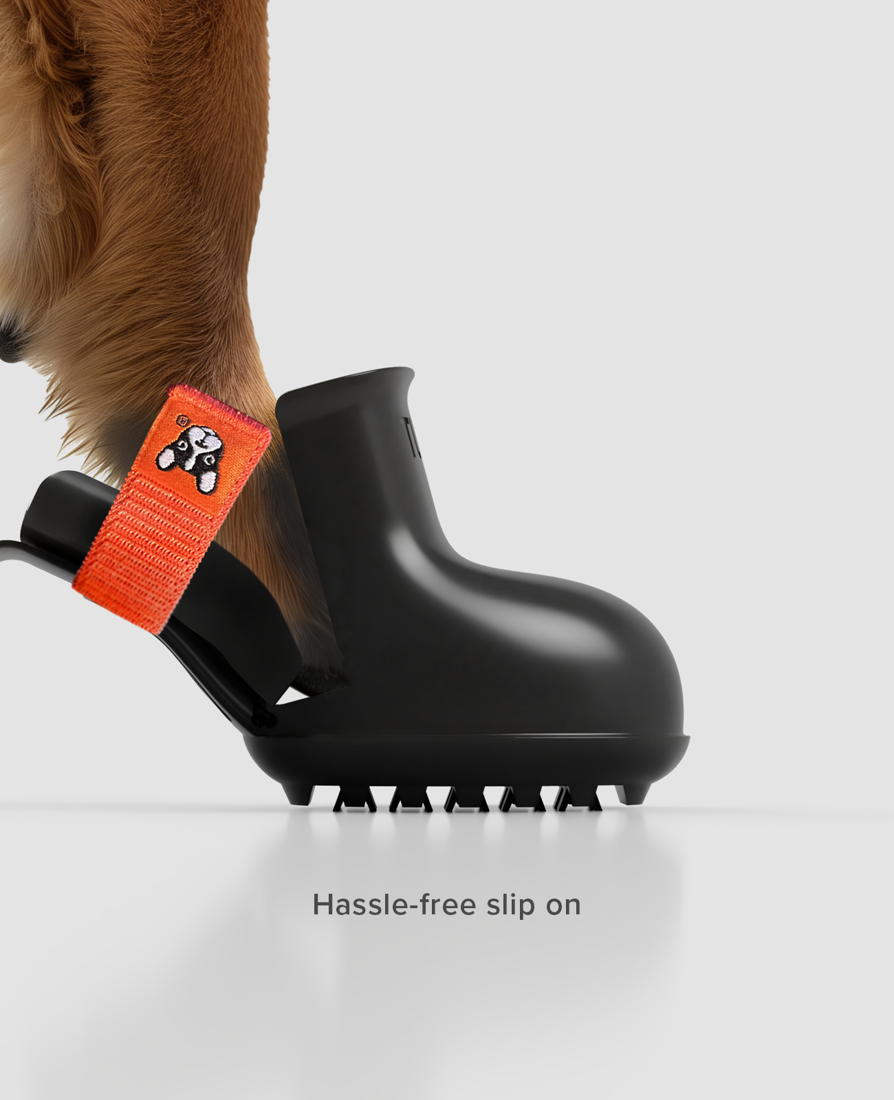 Protective winter dog shoes slips super easily
