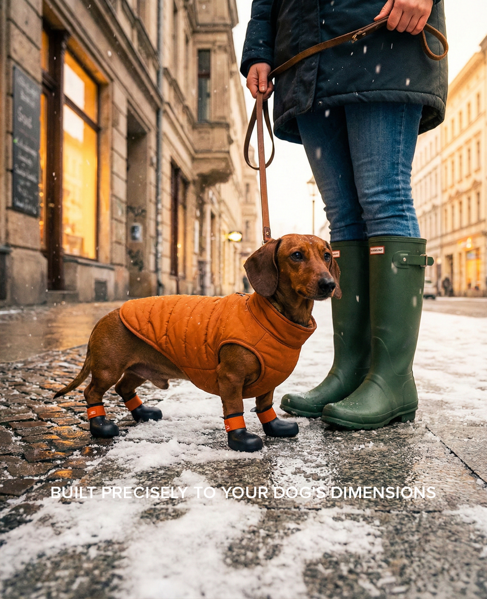 Dachshund winter shoes are precision made