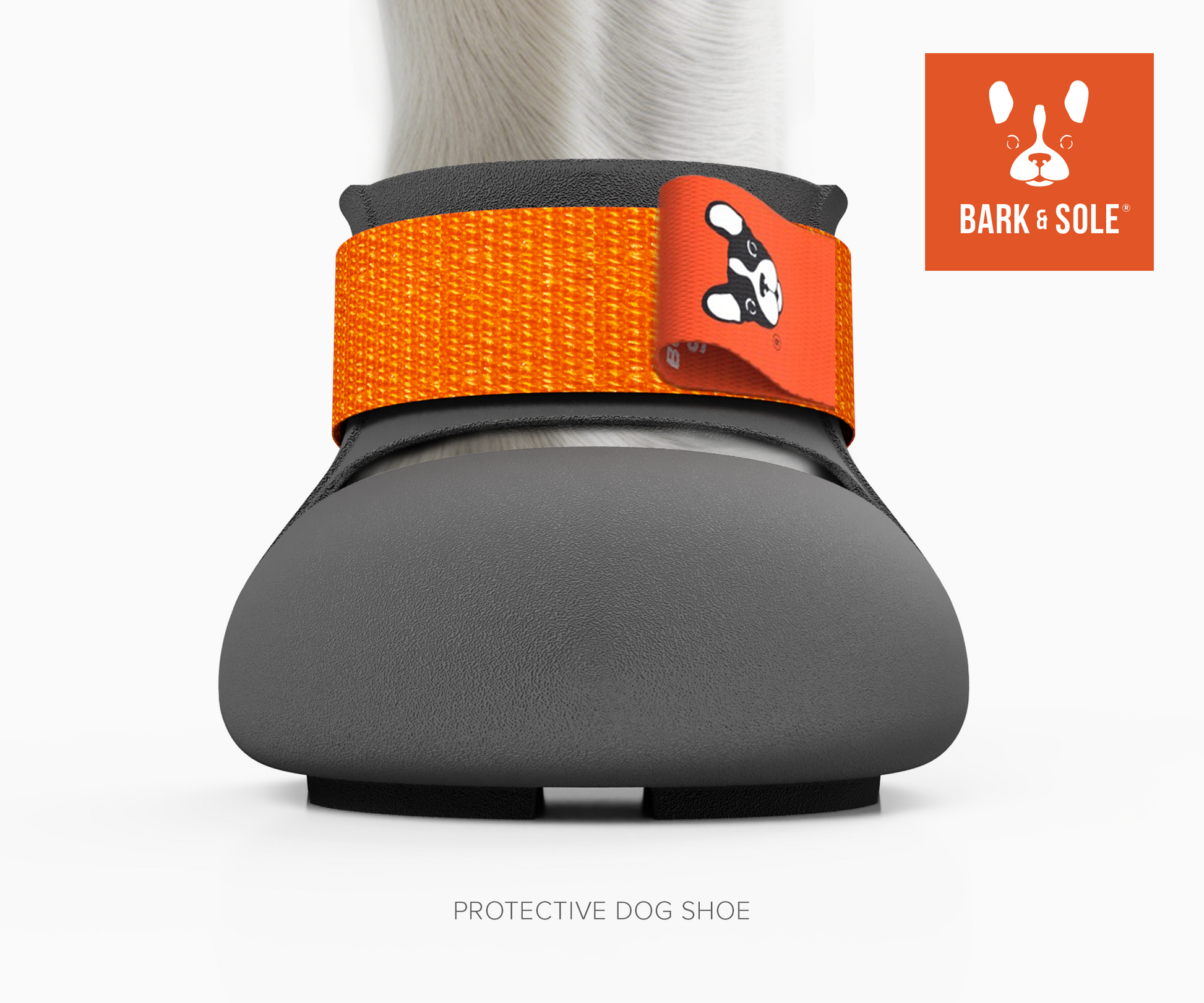 Protective dog shoe SUMMER, Custom made dog shoe front view